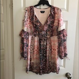 Bebe pink boho chic dress. Size XXS but fits XS-S